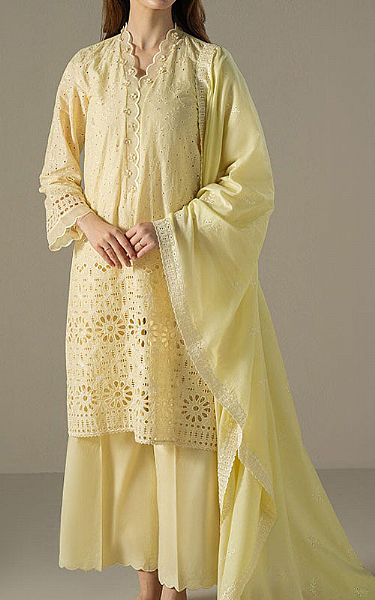 Cross Stitch Yellow Lawn Suit | Pakistani Lawn Dress in USA- Image 1