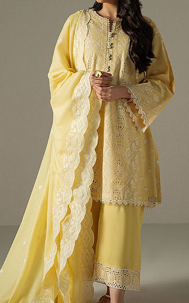 Cross Stitch Yellow Lawn Suit | Pakistani Lawn Dress in USA- Image 1