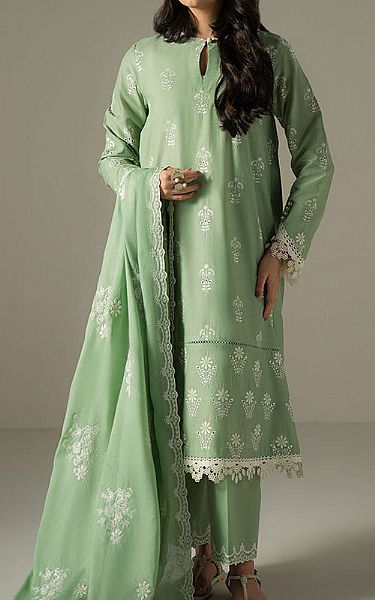 Cross Stitch Light Green Lawn Suit | Pakistani Lawn Dress in USA- Image 1