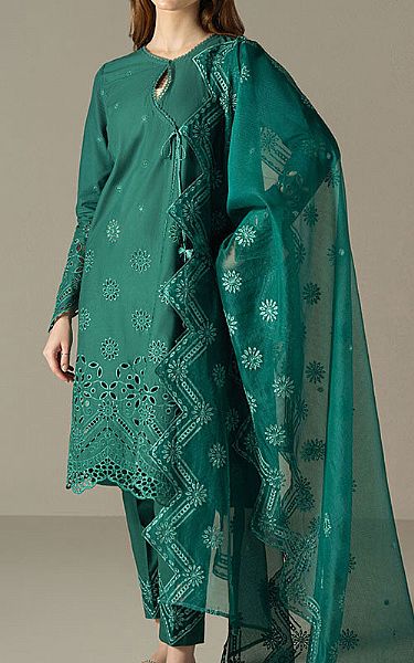 Cross Stitch Bottle Green Lawn Suit | Pakistani Lawn Dress in USA- Image 1