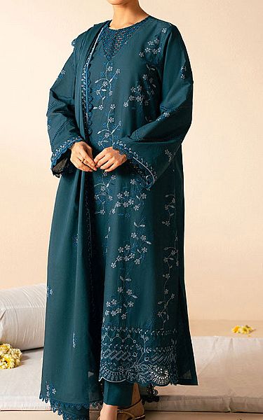 Cross Stitch Teal Lawn Suit | Pakistani Lawn Dress in USA- Image 1