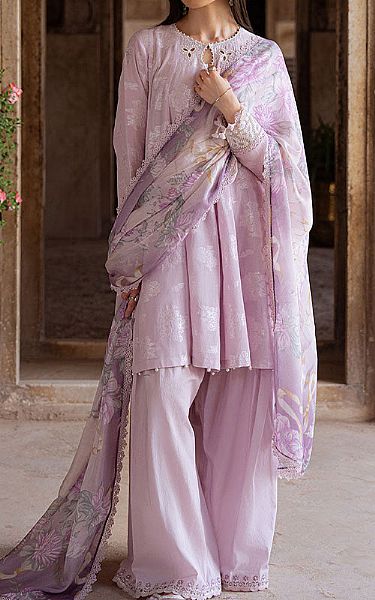 Cross Stitch Lilac Jacquard Suit | Pakistani Lawn Dress in USA- Image 1