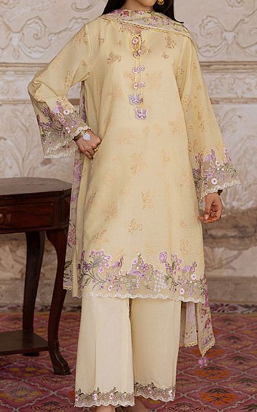 Cross Stitch Ivory Jacquard Suit | Pakistani Lawn Dress in USA- Image 1