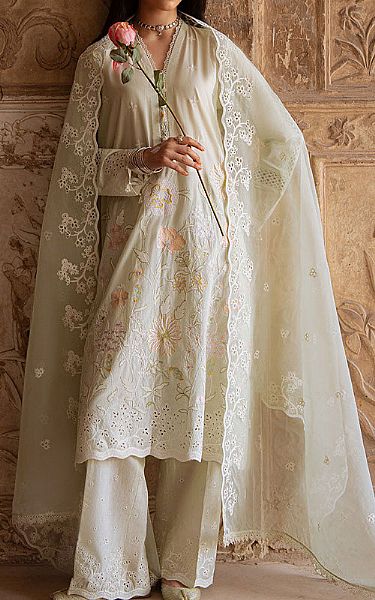 Cross Stitch Off-white Lawn Suit | Pakistani Lawn Dress in USA- Image 1