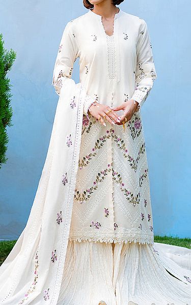 Cross Stitch Ivory Lawn Suit | Pakistani Lawn Dress in USA- Image 1