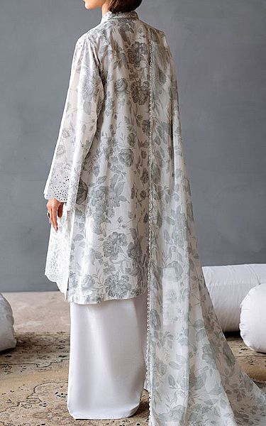 Cross Stitch White/Grey Lawn Suit | Pakistani Lawn Dress in USA- Image 2