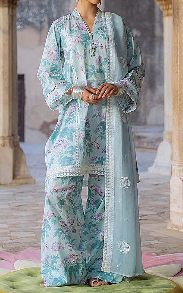 Cross Stitch Light Turquoise Lawn Suit | Pakistani Lawn Dress in USA- Image 1