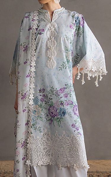 Cross Stitch Baby Blue Lawn Suit | Pakistani Lawn Dress in USA- Image 2