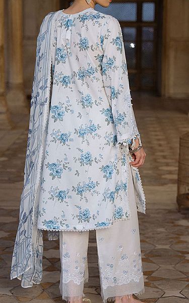 Cross Stitch White/Blue Lawn Suit | Pakistani Lawn Dress in USA- Image 2