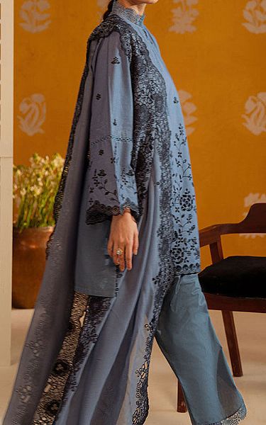 Cross Stitch Cadet Blue Lawn Suit | Pakistani Lawn Dress in USA- Image 2