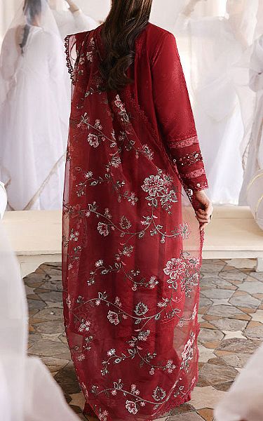 red lawn dress Red Organic Cotton Maxi Dress: Scarlet Bloom Flared Summer Outfit