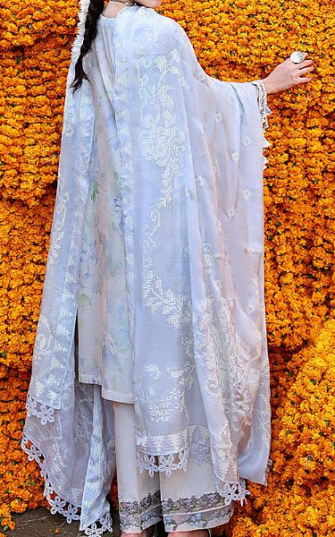 Cross Stitch Off-white Lawn Suit | Pakistani Lawn Dress in USA- Image 2