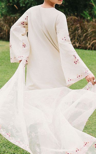 Cross Stitch Off-white Lawn Suit | Pakistani Lawn Dress in USA- Image 2