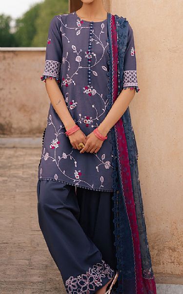 Cross Stitch Purple Lawn Suit | Pakistani Lawn Dress in USA- Image 1