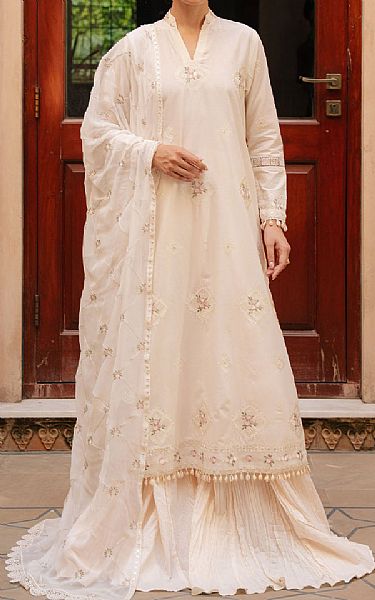 Cross Stitch Ivory Lawn Suit | Pakistani Lawn Dress in USA- Image 1