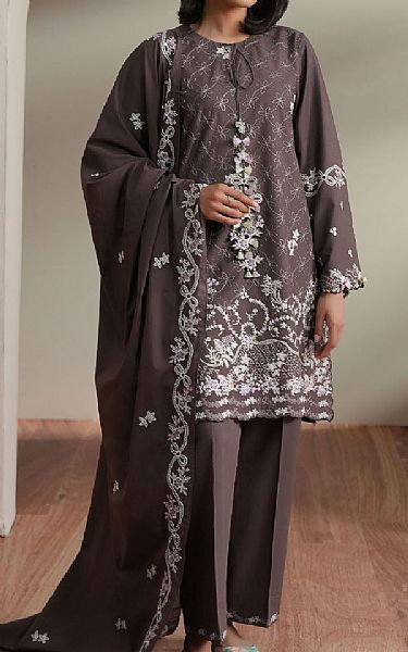 Cross Stitch Brown Lawn Suit | Pakistani Lawn Dress in USA- Image 1
