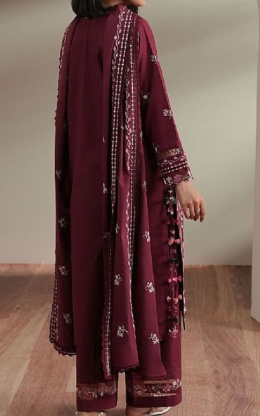 Cross Stitch Maroon Lawn Suit | Pakistani Lawn Dress in USA- Image 2