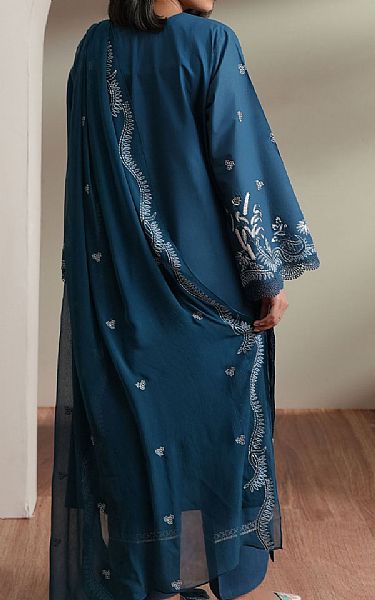 Cross Stitch Denim Blue Lawn Suit | Pakistani Lawn Dress in USA- Image 2