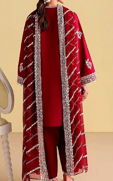 Cross Stitch Wine Red Lawn Suit | Pakistani Lawn Dress in USA- Image 2