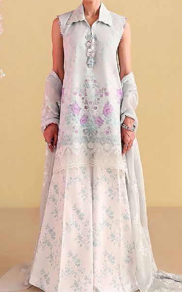 Cross Stitch Light Grey Lawn Suit | Pakistani Lawn Dress in USA- Image 1