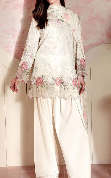 Cross Stitch Ivory Lawn Suit | Pakistani Lawn Dress in USA- Image 1