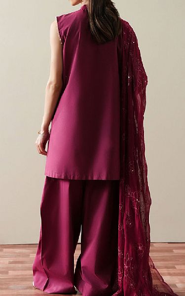 Cross Stitch Magenta Cambric Suit | Pakistani Lawn Dress in USA- Image 2