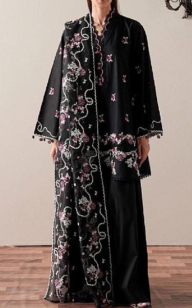 Cross Stitch Black Cambric Suit | Pakistani Lawn Dress in USA- Image 1