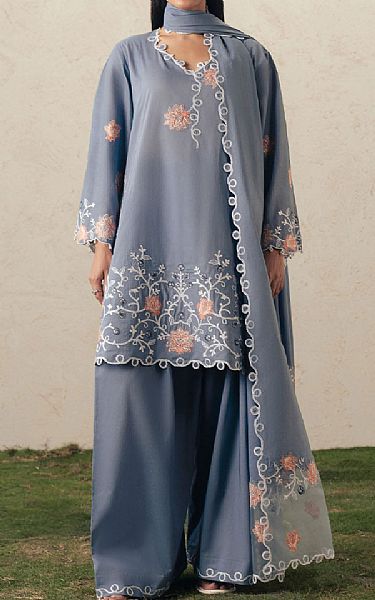 Cross Stitch Sky Blue Lawn Suit | Pakistani Lawn Dress in USA- Image 1