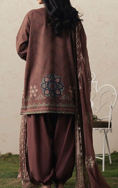 Cross Stitch Brown Lawn Suit | Pakistani Lawn Dress in USA- Image 2