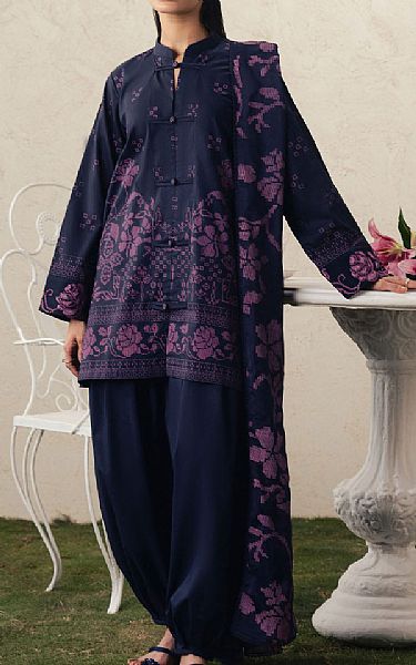 Cross Stitch Midnight Blue Lawn Suit | Pakistani Lawn Dress in USA- Image 1