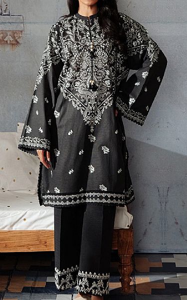Cross Stitch Black Khaddar Suit (2 Pcs) | Pakistani Winter Dresses- Image 1