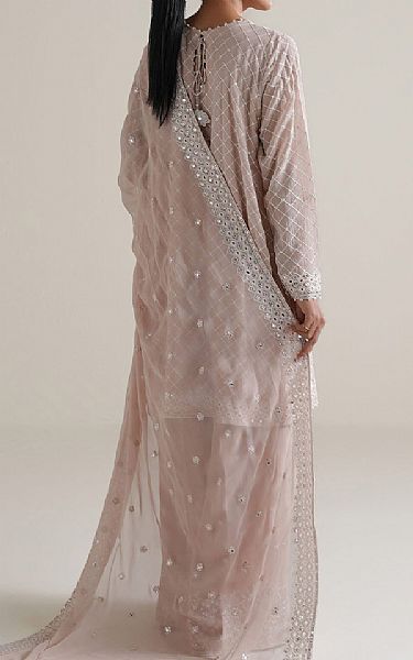 Cross Stitch Oyster Pink Chiffon Suit | Pakistani Embroidered Chiffon Dresses USA- Image 2
