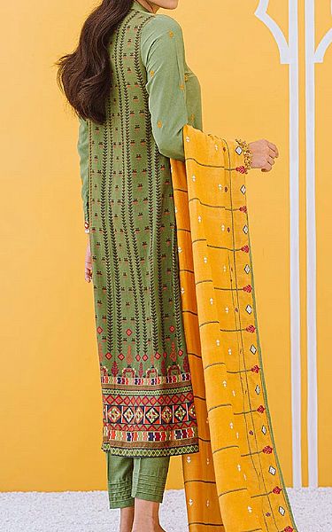 Cross Stitch Pistachio Linen Suit | Pakistani Dresses in USA- Image 2