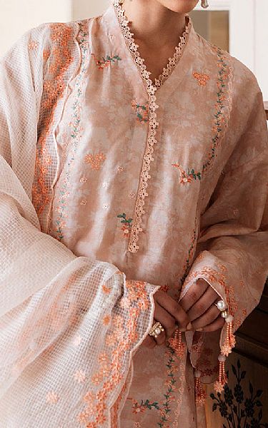 Cross Stitch Peach Lawn Suit | Pakistani Lawn Dress in USA- Image 2