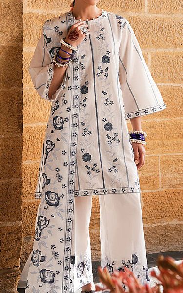 Cross Stitch White Lawn Suit | Pakistani Lawn Dress in USA- Image 1