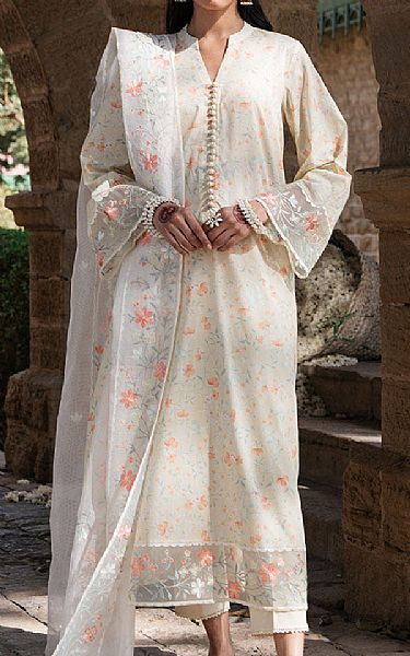 Cross Stitch Pale Leaf Lawn Suit | Pakistani Lawn Dress in USA- Image 1