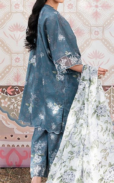 Cross Stitch Slate Blue Lawn Suit | Pakistani Lawn Dress in USA- Image 2