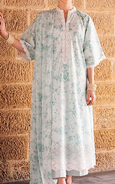 Cross Stitch Light Grey/Mint Lawn Suit | Pakistani Lawn Dress in USA- Image 1