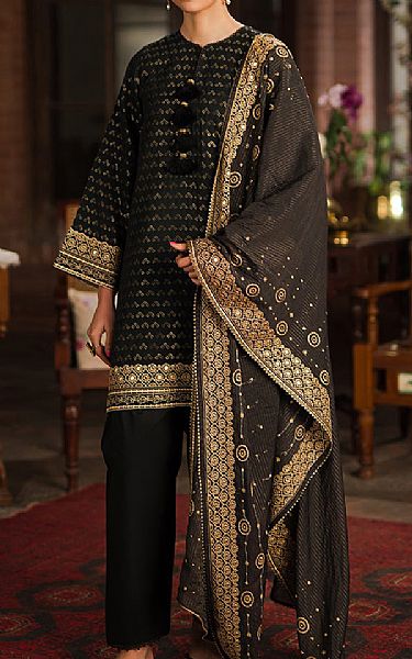 Cross Stitch Black Jacquard Suit | Pakistani Lawn Suits- Image 1