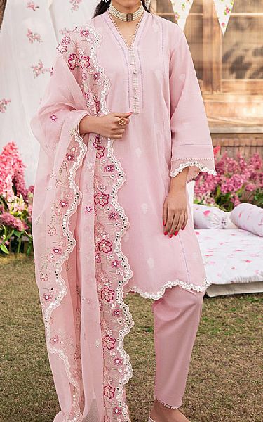 Cross Stitch Pink Jacquard Suit | Pakistani Lawn Suits- Image 1