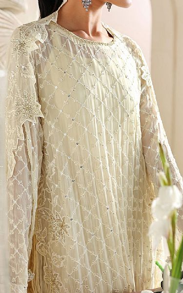 Cross Stitch Off White Chiffon Suit | Pakistani Embroidered Chiffon Dresses USA- Image 3