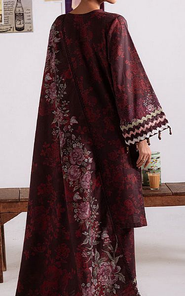 Cross Stitch Wine Khaddar Suit | Pakistani Winter Dresses in USA- Image 2