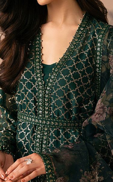 Cross Stitch Green Chiffon Suit | Pakistani Embroidered Chiffon Dresses USA- Image 3