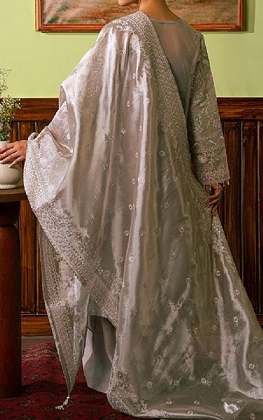 Cross Stitch Grey Zari Suit | Pakistani Embroidered Chiffon Dresses USA- Image 2