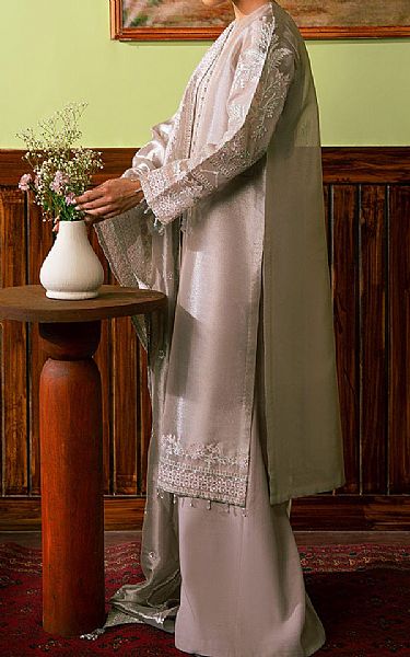 Cross Stitch Grey Zari Suit | Pakistani Embroidered Chiffon Dresses USA- Image 3