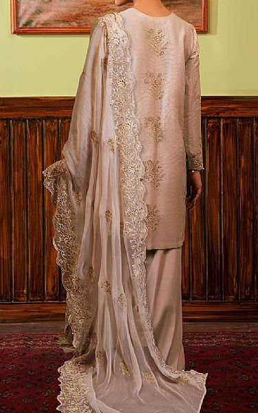 Cross Stitch Quill Grey Zari Suit | Pakistani Embroidered Chiffon Dresses USA- Image 2