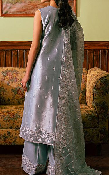 Cross Stitch Pale Aqua Zari Suit | Pakistani Embroidered Chiffon Dresses USA- Image 2