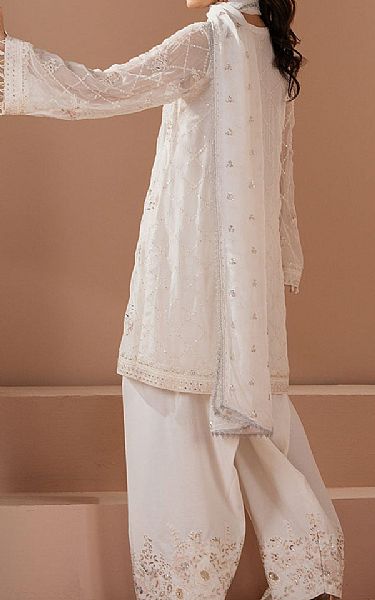 Cross Stitch White Chiffon Suit | Pakistani Embroidered Chiffon Dresses USA- Image 2