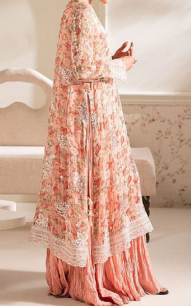 Cross Stitch Pink Organza Suit | Pakistani Embroidered Chiffon Dresses USA- Image 2