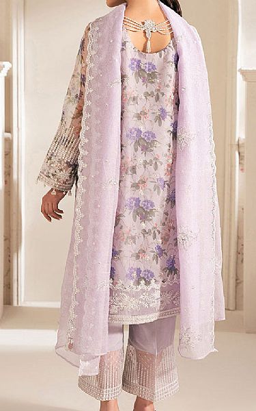 Cross Stitch Lilac Organza Suit | Pakistani Embroidered Chiffon Dresses USA- Image 2